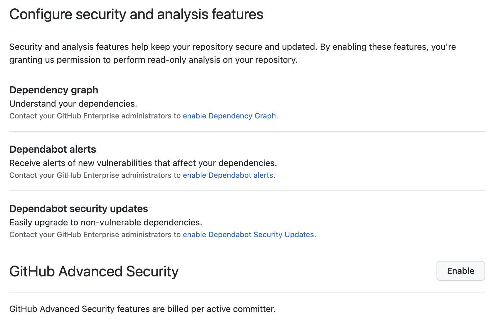 Screenshot: "Codesicherheits- und Analysefeatures"