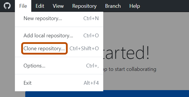 Clone menu option in the Windows app