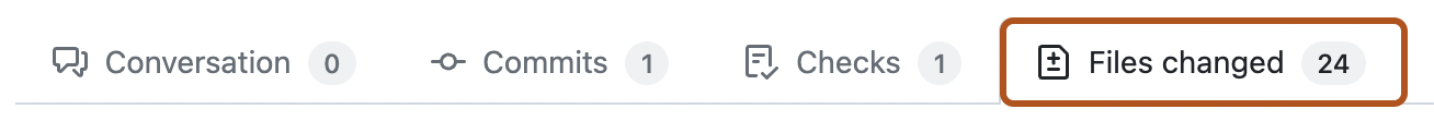 Pull Request Files changed tab