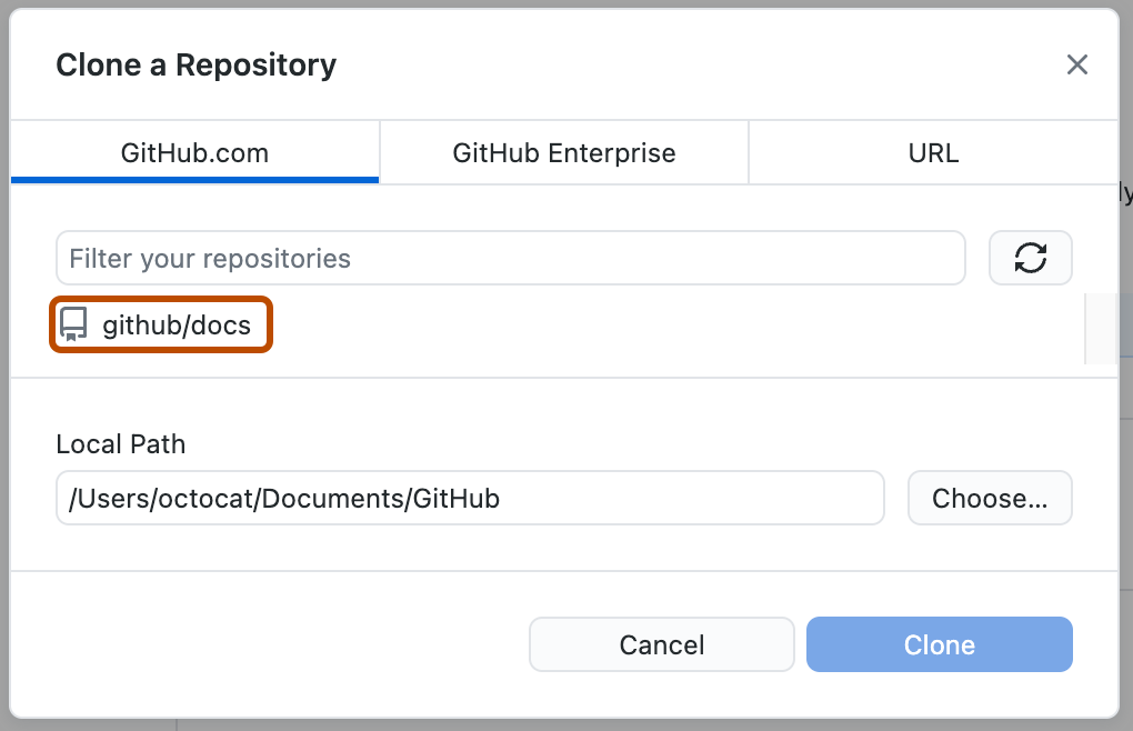 Clonar uma lista de repositórios